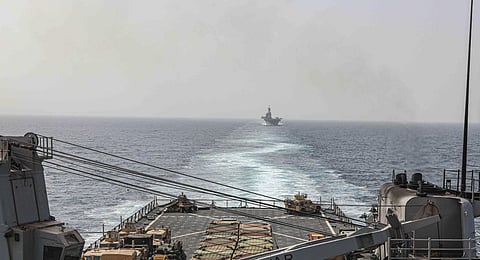 The top commander of U.S. naval forces in the Middle East says Yemen’s Houthi rebels are showing no signs of ending their “reckless” attacks on commercial ships in the Red Sea. (Photo | AP)