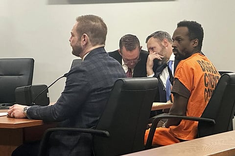 Kierre Williams, right, sits with his attorneys in court Wednesday morning, Jan. 3, 2024, in Blair, Neb. (Photo | AP)