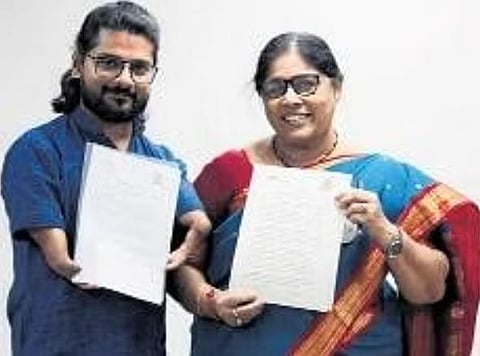  Raghu Dutt and Rajdevi (Principal of Khushbow Vidya Niketan) 