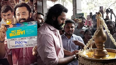 Actor Unni Mukundan during the pooja of his next film Get-set baby.