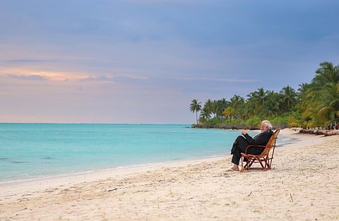 Prime Minister Narendra Modi on his visit to Lakshadweep. ( Twitter @PMO)