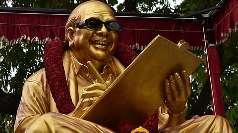 M Karunanidhi's statue