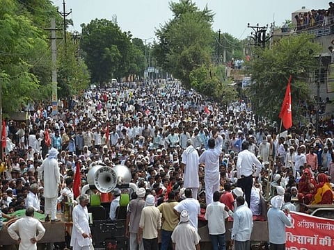 Farmers protest