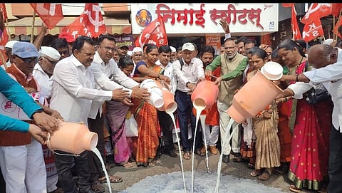 kisan sabha Protest