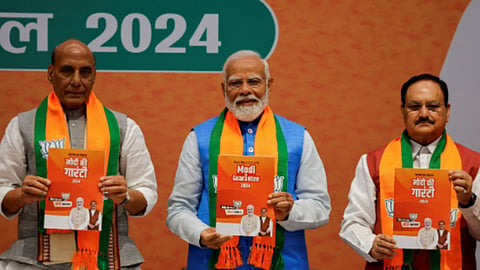PM Modi on BJP Manifesto : 'भाजपचे पहिले उद्दिष्ट तरूण, महिला, शेतकरी आणि गरीबांची उन्नती' : पंतप्रधान मोदी