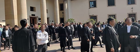 Lawyers at the Supreme Court campus