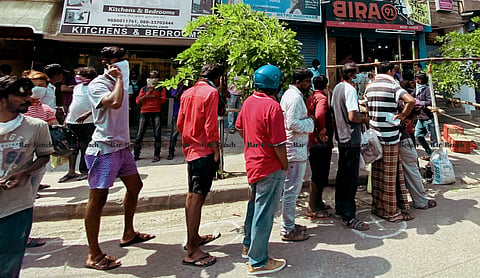 Line for Liquor Shops