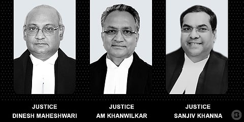 Justices Dinesh Maheshwari, AM khanwilkar and Sanjiv Khanna