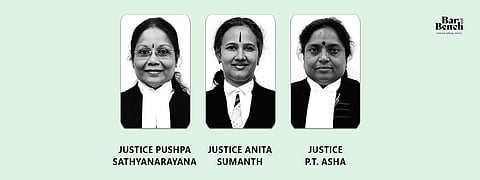 Justices Pushpa Sathyanarayana, Anita Sumanth and PT Asha