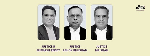 Justices Ashok Bhushan, R Subhash Reddy, MR Shah
