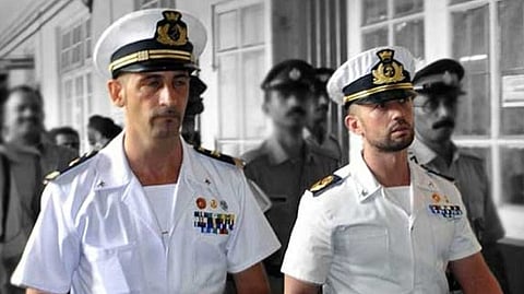 The two Italian marines accused of killing Indian fishermen in the Enrica Lexie case
