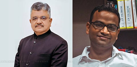 Solicitor General Tushar Mehta (left) and K Vivek Reddy (right)