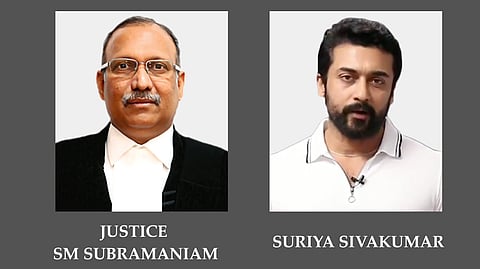 Justice SM Subramaniam, Suriya Sivakumar