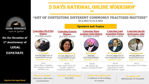 5 Days Online workshop on Contesting Different Commonly Practised matters