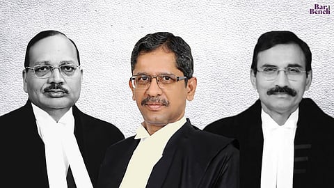 CJI NV Ramana, Justices L Nageswara Rao and Surya Kant