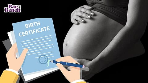 pregnant mother and birth certificate