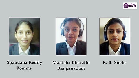 Runners-Up Manisha Bharathi R, Spandana Reddy Bommu & R. B. Sneha.