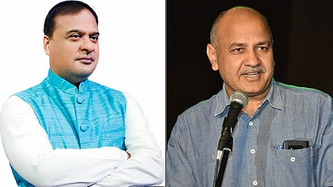 Himanta Biswa Sarma and Manish Sisodia