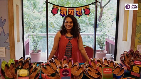 Mayuree Pethkar with her hand painted footwear - Koyree
