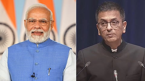 ಪ್ರಧಾನಿ ನರೇಂದ್ರ ಮೋದಿ ಮತ್ತು ಸಿಜೆಐ ಡಿ ವೈ ಚಂದ್ರಚೂಡ್