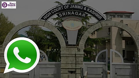 J&K HC (Srinagar Wing) , WhatsApp