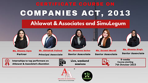 Certificate Course on Companies Act, SimuLegum, Ahlawat & Associates