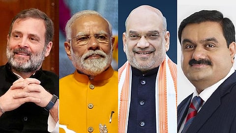 ರಾಹುಲ್ ಗಾಂಧಿ, ನರೇಂದ್ರ ಮೋದಿ, ಅಮಿತ್ ಶಾ ಮತ್ತು ಗೌತಮ್ ಅದಾನಿ