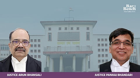Justice Arun Bhansali and Justice Pankaj Bhandari with Rajasthan High Court, Jaipur bench