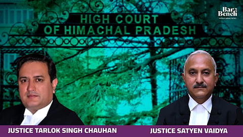 Justice Tarlok Singh Chauhan and Justice Satyen Vaidya with Himachal Pradesh High Court