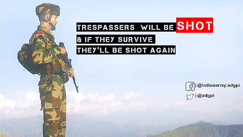 Social media post by Indian Army