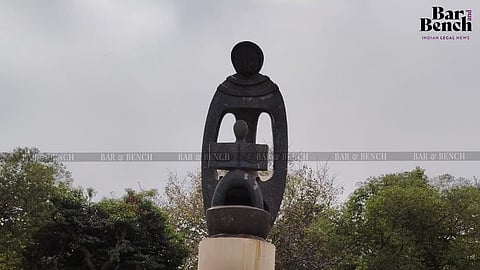 Mother-Child Sculpture outside Supreme Court