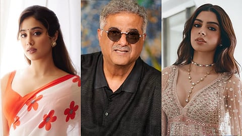 Boney Kapoor, Janhvi Kapoor and Khushi Kapoor
