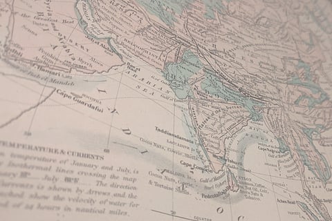 Ancient map of India
