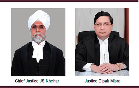CJI JS Khehar recommends Justice Dipak Misra as the 45th Chief Justice of India