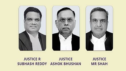Justices Ashok Bhushan, R Subhash Reddy, MR Shah