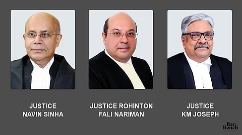 Navin Sinha, Rohinton Fali Nariman centre, KM Joseph