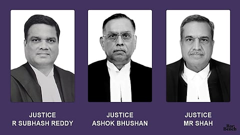 Justices R Subhash Reddy, Ashok Bhushan and MR Shah