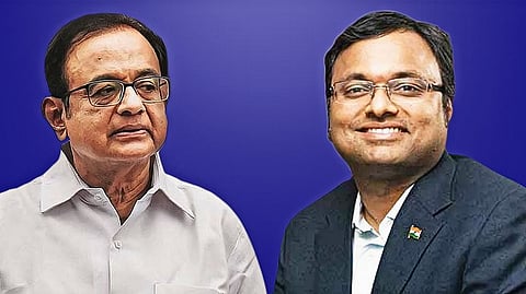 P Chidambaram and Karti Chidambaram