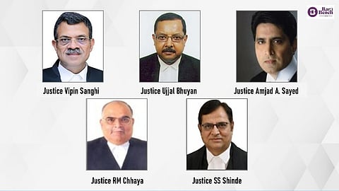 Justices Vipin Sanghi, Ujjal Bhuyan, AA Syed, RM Chhaya and SS Shinde.