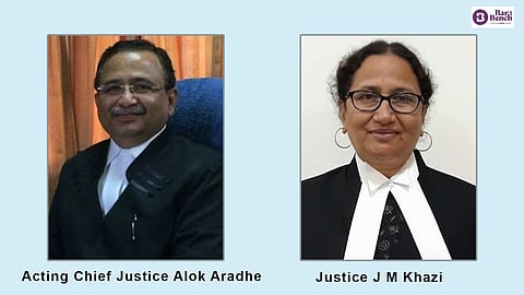 Acting Chief Justice Alok Aradhe and Justice J M Khazi of Karnataka HC