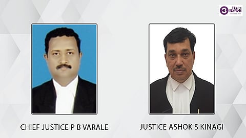 Karnataka HC Chief Justice P B Varale and Justice Ashok S Kinagi