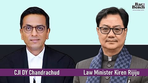CJI DY Chandrachud and Law Minister Kiren Rijiju