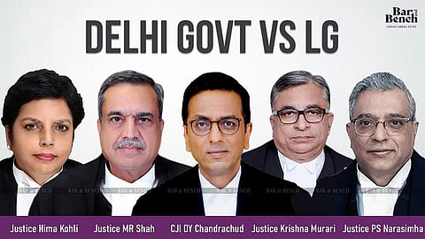 Justices Hima Kohli, MR Shah, CJI DY Chandrachud, Justices Krishna Murari and PS Narasimha