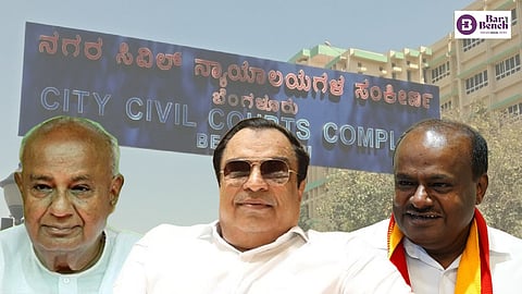 H D Devegowda, C M Ibrahim and H D Kumaraswamy, Bengaluru City civil court