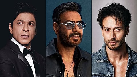 Shah Rukh Khan, Ajay Devgn and Tiger ShroffFacebook