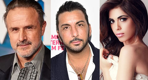 David Arquette, Danny A Abeckaser and Daniella Pick Tarantino