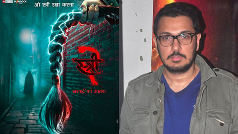 A poster of Stree 2 (left) and producer Dinesh Vijan