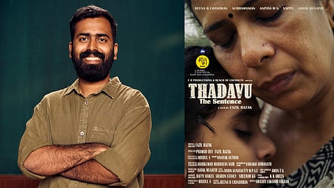 Fazil Razak (L), Poster of Thadavu (R)