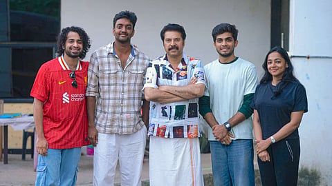 Mammotty visits the sets of Kalyani Priyadarshan and Naslen's film