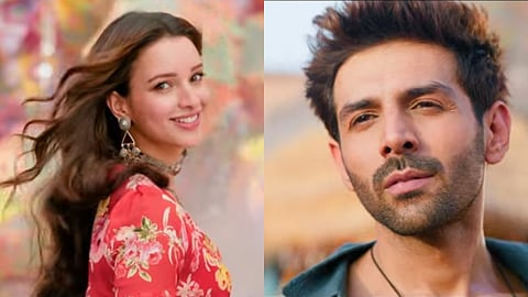 Triptii Dimri and Kartik Aaryan in the music video